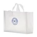 Clear Frosted Soft Loop Shopper Bag w/Insert (16"x6"x12") - Flexo Ink